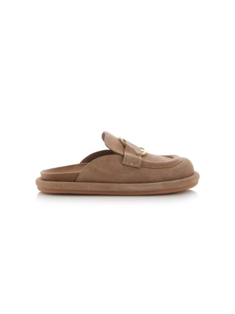 Moncler Bell Suede Mules tan