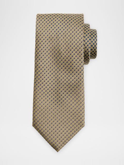 Brioni Men's Staggered Box Silk Tie