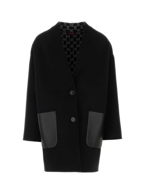 GUCCI Gucci Women Black Wool Blend Reversible Coat