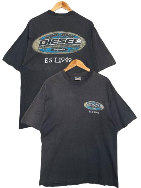 Vintage 90s Diesel Industrial Logo Sunfaded Black Tees