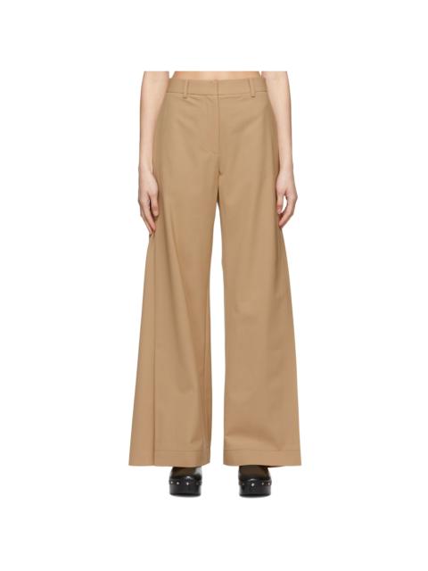 CO Tan Polyester Trousers