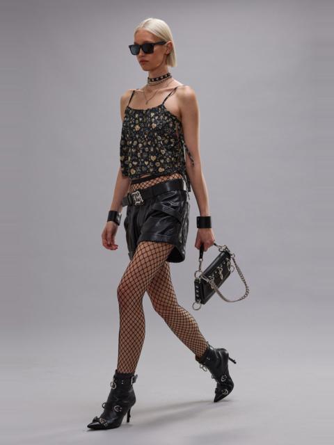 R13 SQUARE NECK CAMI WITH TIES