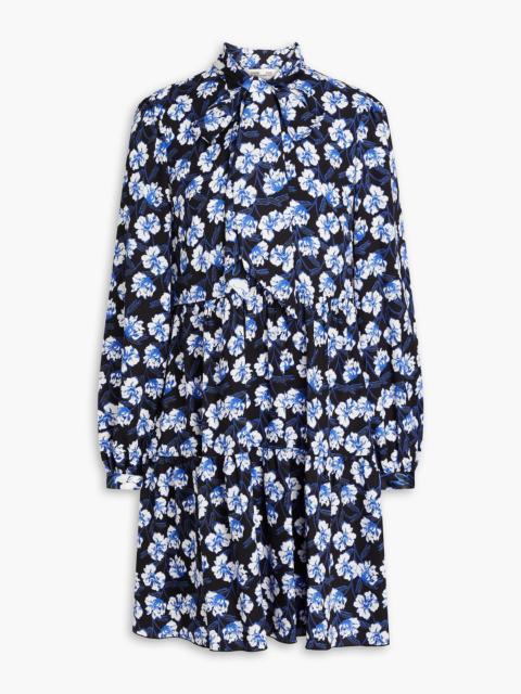 DIANE VON FURSTENBERG Romi tiered floral-print crepe mini dress