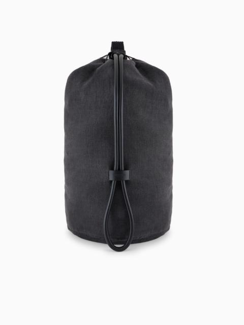 GIORGIO ARMANI LINEN CANVAS BACKPACK