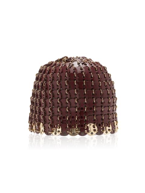rabanne Leather Chainmail Cap metallic