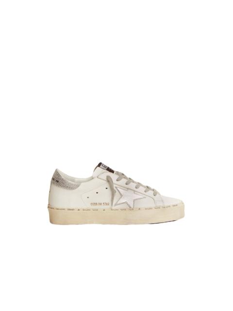 Golden Goose GOLDEN GOOSE Hi Star Women's White/Silver Leather Sneakers N
