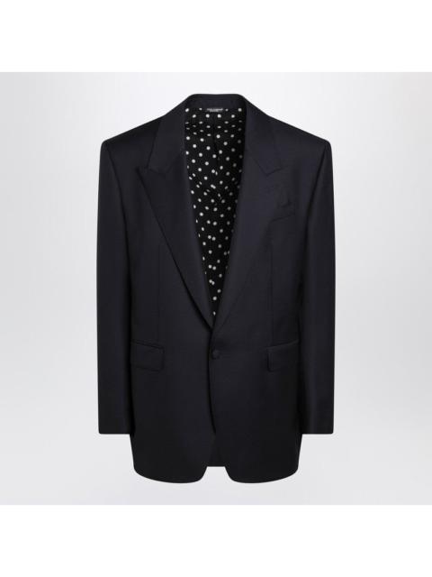 Dolce & Gabbana Dolce&Gabbana Dark Navy Wool Single-Breasted Jacket Men