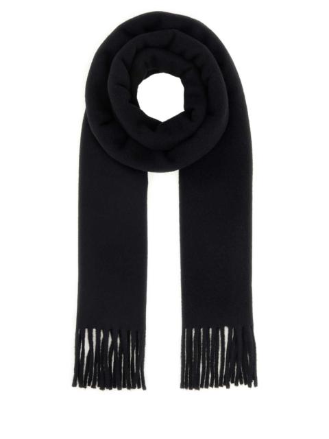 AMI Paris Ami Men Black Wool Scarf