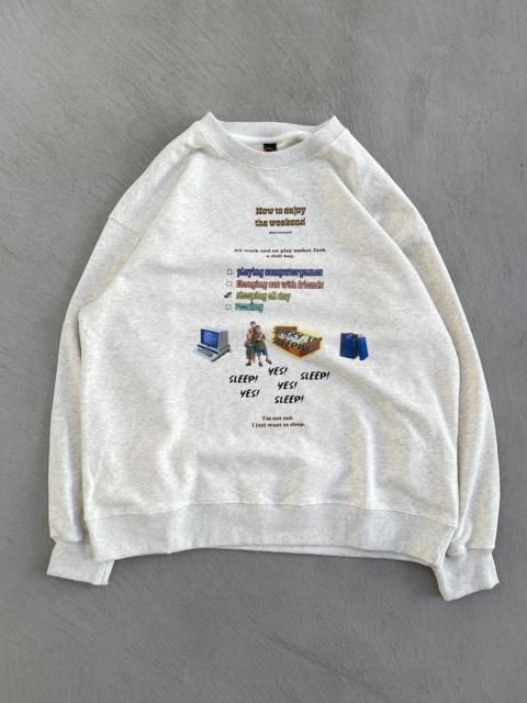 Vintage - STEAL! Y2K Japanese Sleeping All Day Sweatshirt