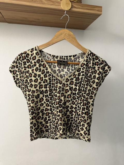 1990 - Fendi Leopard Print Mesh Shirt (Fodera Lining)
