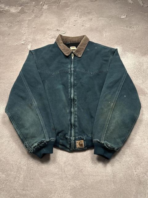 Carhartt Vintage 90s Carhartt J14 DTL Santa Fe Jacket Distressed Teal