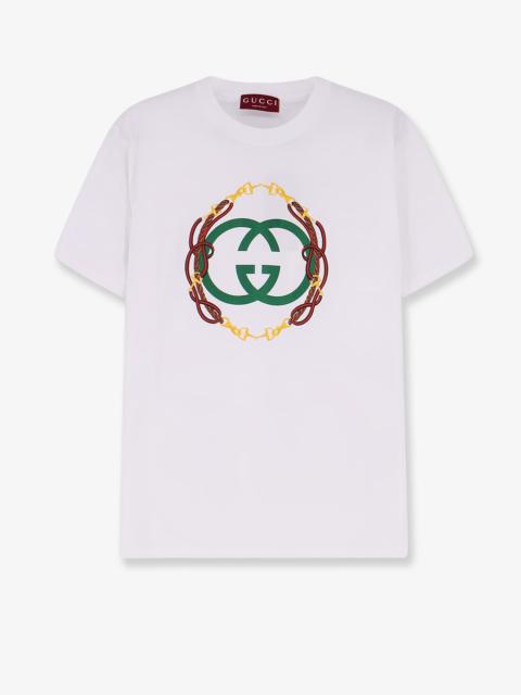 GUCCI Gucci Cotton T-Shirt With Interlockin Gg Print