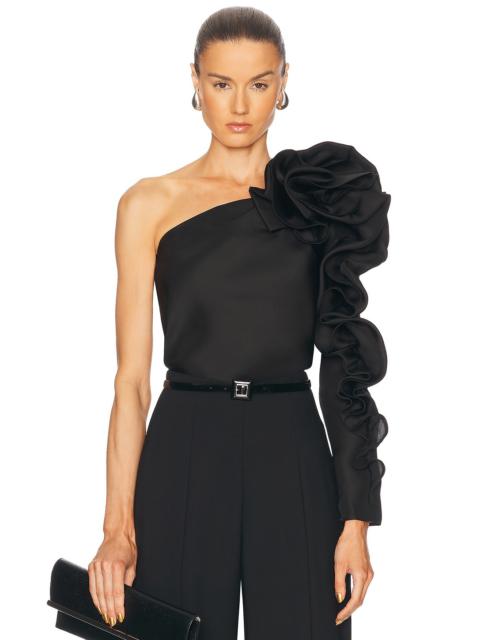 One Shoulder Flower Top