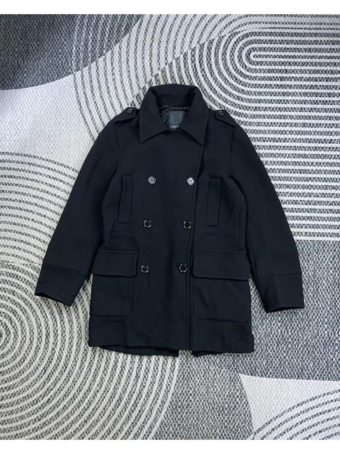 Other Designers Japanese Brand - Vtg Long Island Double Collar Wool Blend Peacoat Jacket
