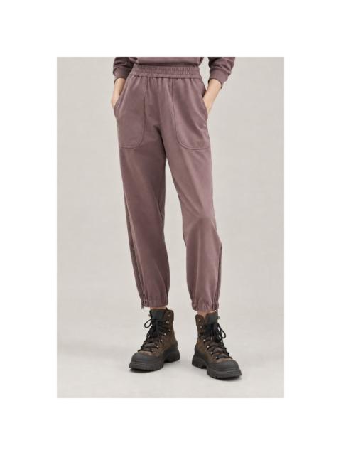Brunello Cucinelli Brunello Cucinelli Women's Purple Ash Cotton Elastic Waist Trousers