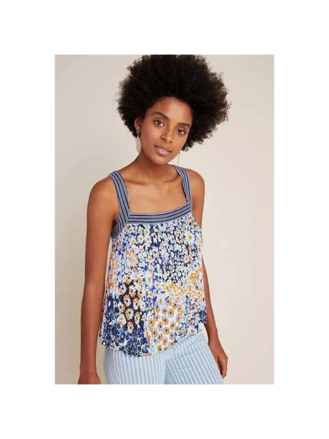 Other Designers Anthropologie Maeve Caryn Floral Square Neck Top X-Small