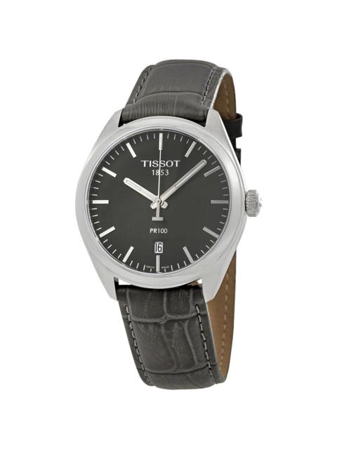 Tissot - Tissot PR100 Grey Dial Grey Leather Men's Watch T1014101644100
