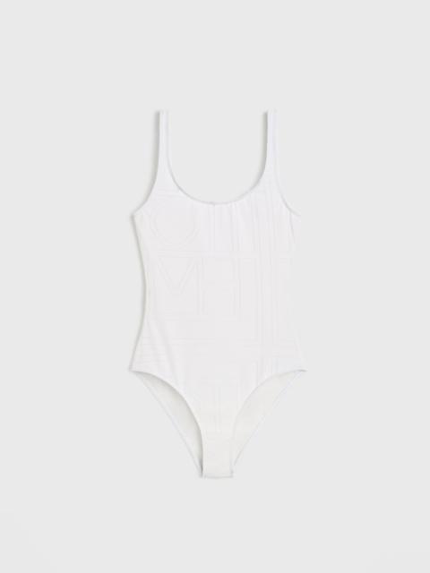 TOTEME Monogram pointelle swimsuit white