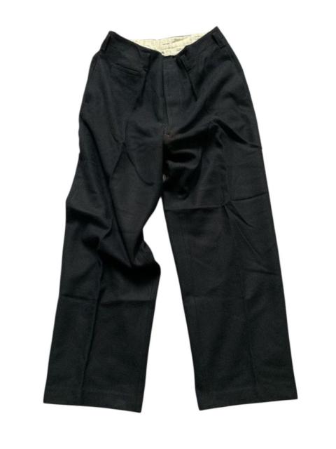 Other Designers Vintage - 60s Navy Trashed Heavyweight Baggy Tailoring Wool Pants