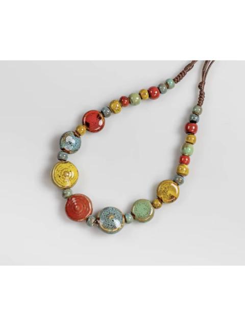 Other Designers Japanese Brand - HANDCRAFTED Speckled Ceramic Bead Necklace - Artisanal