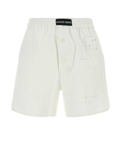 Marine Serre Women White Cotton Shorts