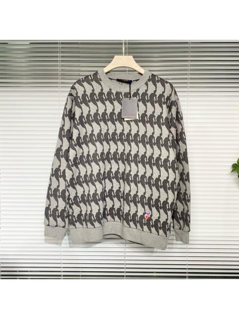 Louis Vuitton Louis Vuitton Knit Nba Portrait All-Over Print Gray Hoodie