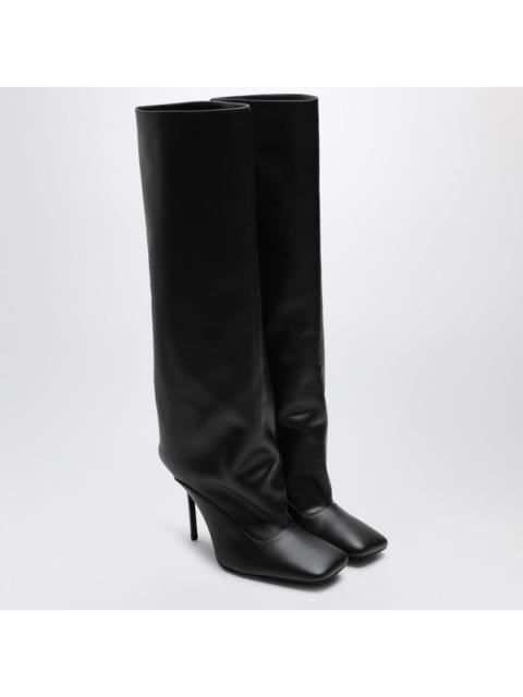 The Attico Sienna black leather high boot