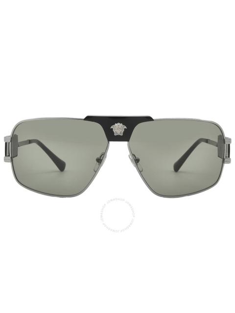 VERSACE Versace Green Navigator Men's Sunglasses VE2251 1001/2 63