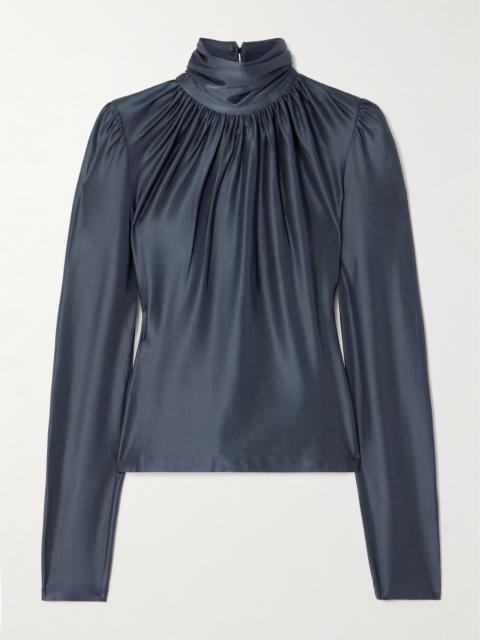rabanne Gathered Stretch-satin Top
