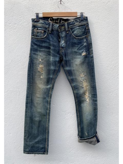 Other Designers Distressed Denim - Japanese Denim Cult of Individuality Slim Fit Jeans