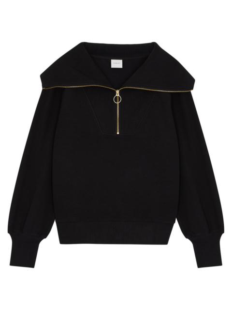 VARLEY Vine ribbed stretch-cotton half-zip sweatshirt