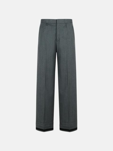 Maison Margiela GREY WOOL BLEND TROUSERS
