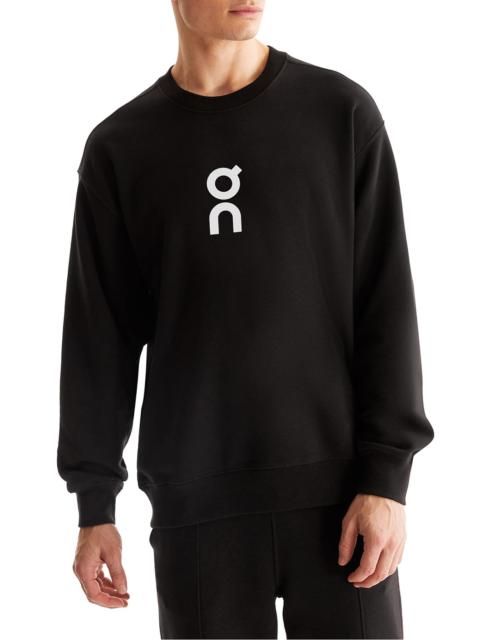 On Club Crewneck Cotton Blend Sweatshirt in Black at Nordstrom