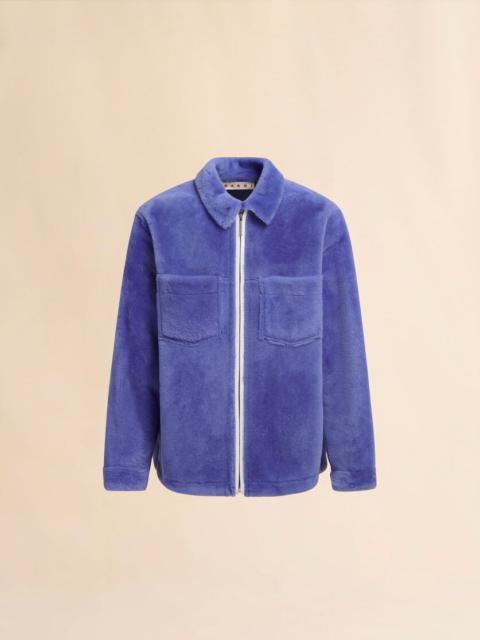 Marni LIGHT BLUE SHAVED SHEARLING JACKET