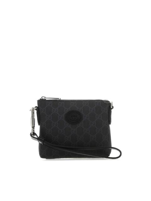 GUCCI Gucci Black Gg Supreme Fabric Clutch