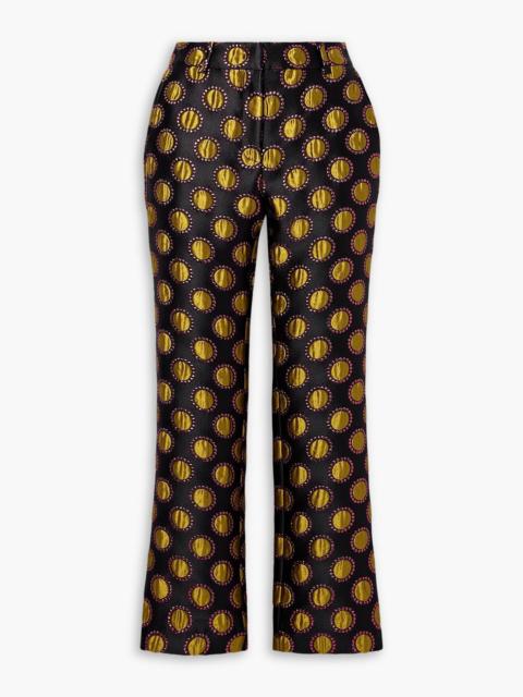 Other Designers Hendrix metallic jacquard flared pants