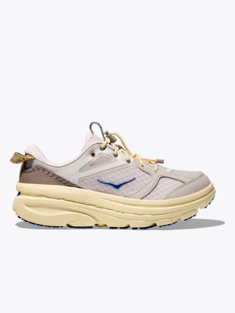HOKA Bondi B3LS Shoes in Grout/Vintage Yellow
