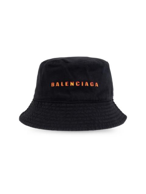 logo-embroidered cotton bucket hat