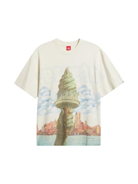ICECREAM ICECREAM Custard Print Cotton T-Shirt in Antique White at Nordstrom