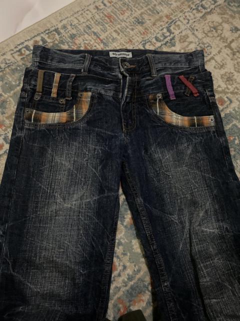 Other Designers Distressed Denim - Low Waist Flair Classic Denim