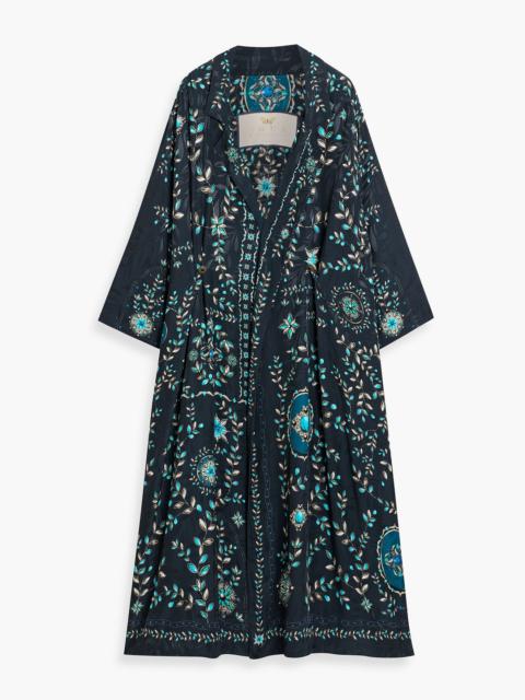 Agua by Agua Bendita Oceano Relicario printed jacquard coverup