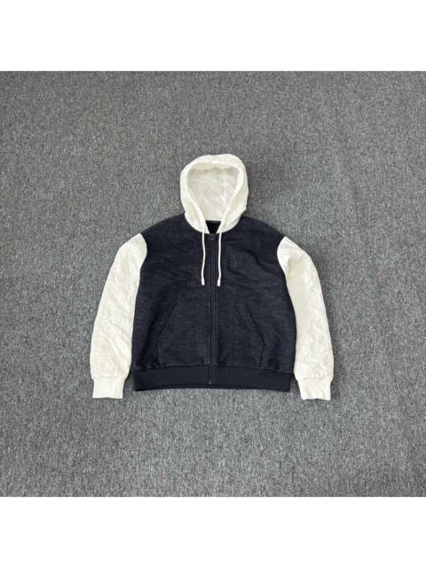 Louis Vuitton Louis Vuitton Men's Full Zip Hoodie Navy & White Logo Hooded Pockets 
