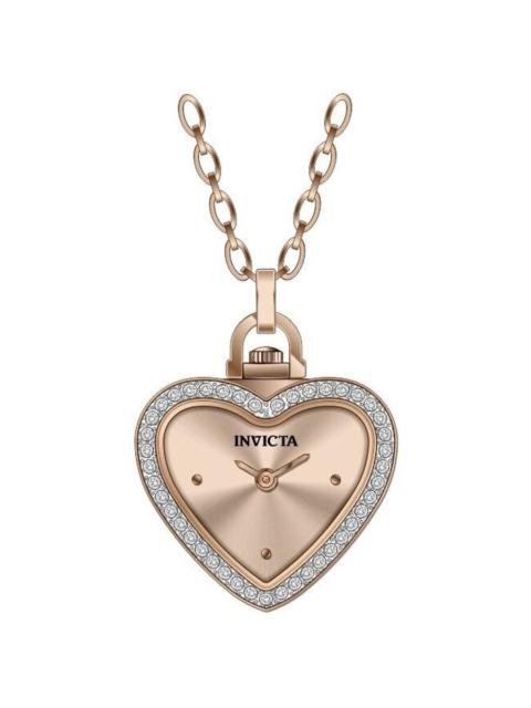 Other Designers Invicta Mini Angel Quartz Crystal Rose Gold Dial Ladies Watch 49939