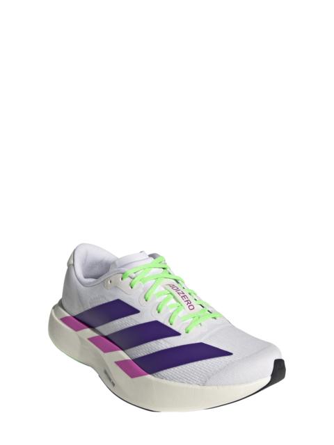 adidas adidas Adizero Evo SL Running Shoe in White/Purple/Purple at Nordstrom