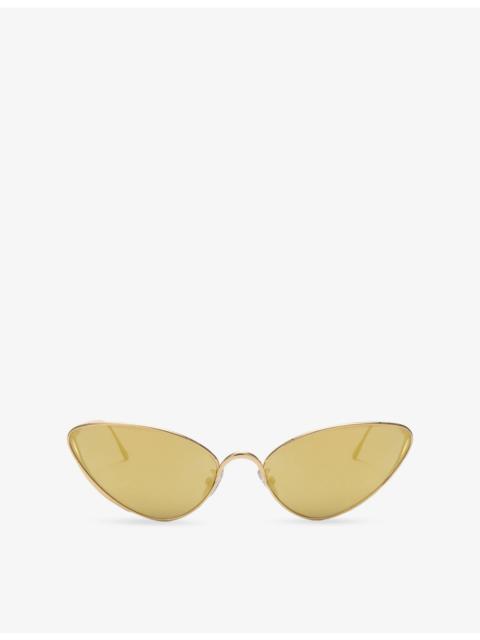 Loewe Shooting Star Cat-Eye Frame Metal Sunglasses