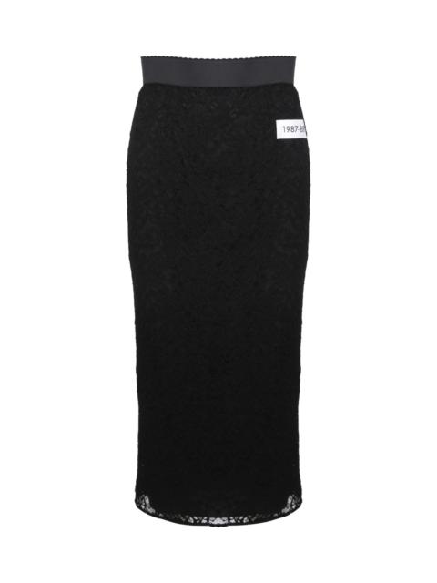 Dolce & Gabbana X Kim Kardashian Lace Midi Skirt