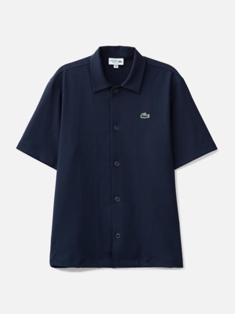 LACOSTE ULTRA DRY PRINTED STRETCH GOLF SHIRT