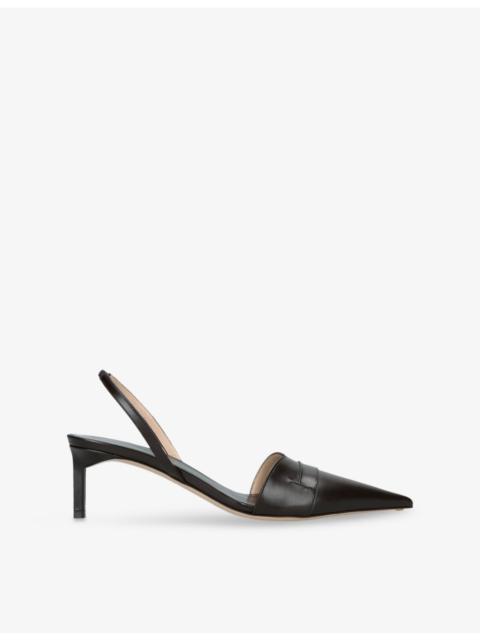 TOM FORD Eva 55 Leather Slingback Pumps