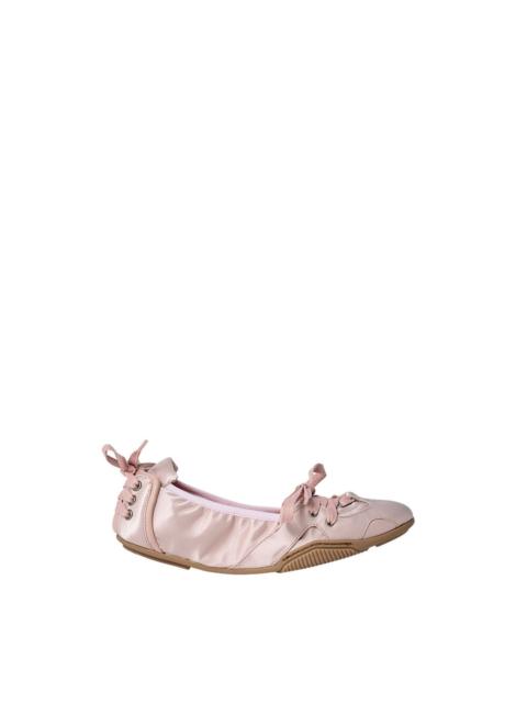 Acne Studios ACNE STUDIOS Pink Satin Lace Up Shoes New (Women's size:6;)