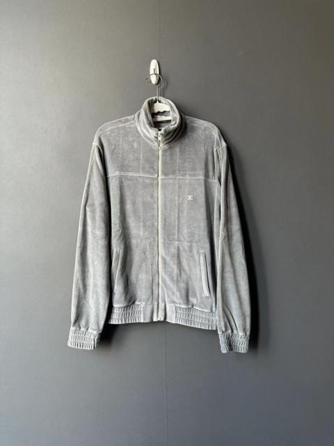 CELINE Celine ice blue velvet zip-up jacket